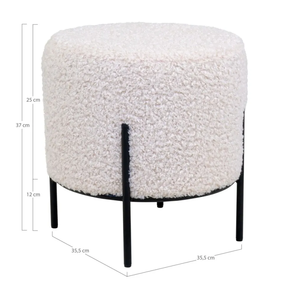 Alford puff hvit ø35 cm