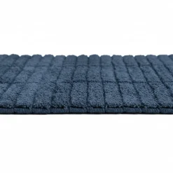 Baderomsmatte Tiles mørkeblå 80 x 50 cm