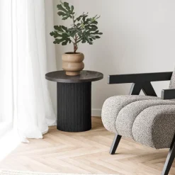 Boavista sidebord mørk brun ø48 cm