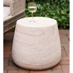 Bonn sidebord fiberclay natur ø47,5 cm