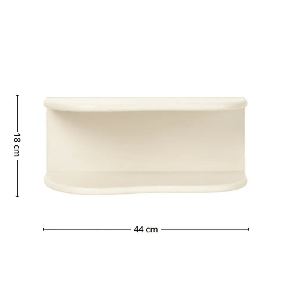Botta vegghylle beige 44 x 17,5 x 18 cm
