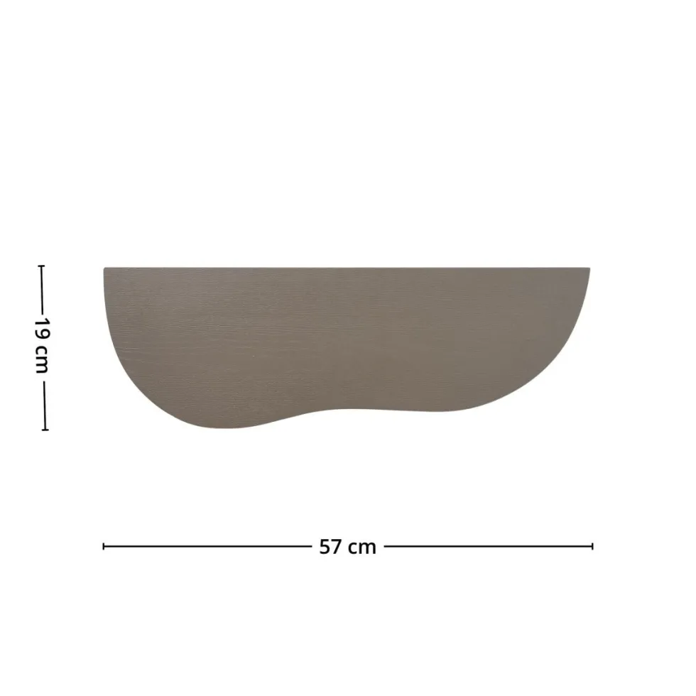 Botta vegghylle brun 57 x 19 x 2,5 cm