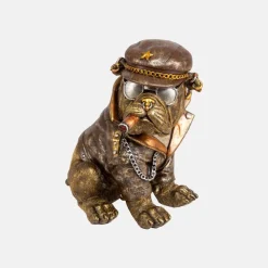 Bulldog med sigar dekorfigur