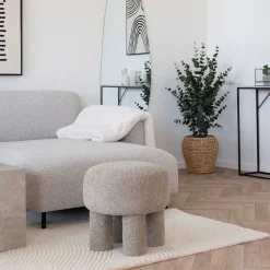 Canberra puff mørk sand ø43 cm