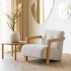 Caracas loungestol med armlener beige