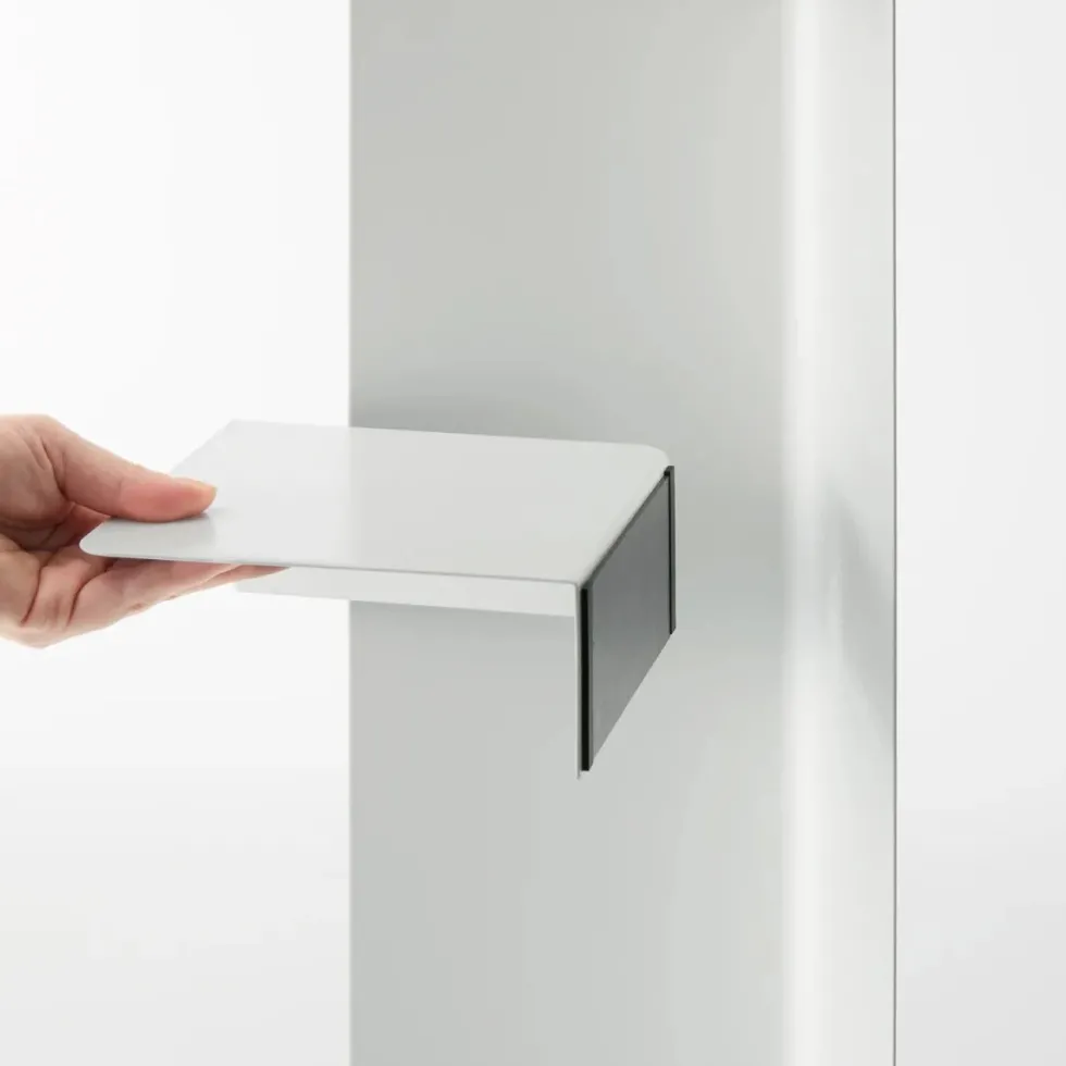 Diskré toalettpapirholder med hjul hvit 80,5 cm