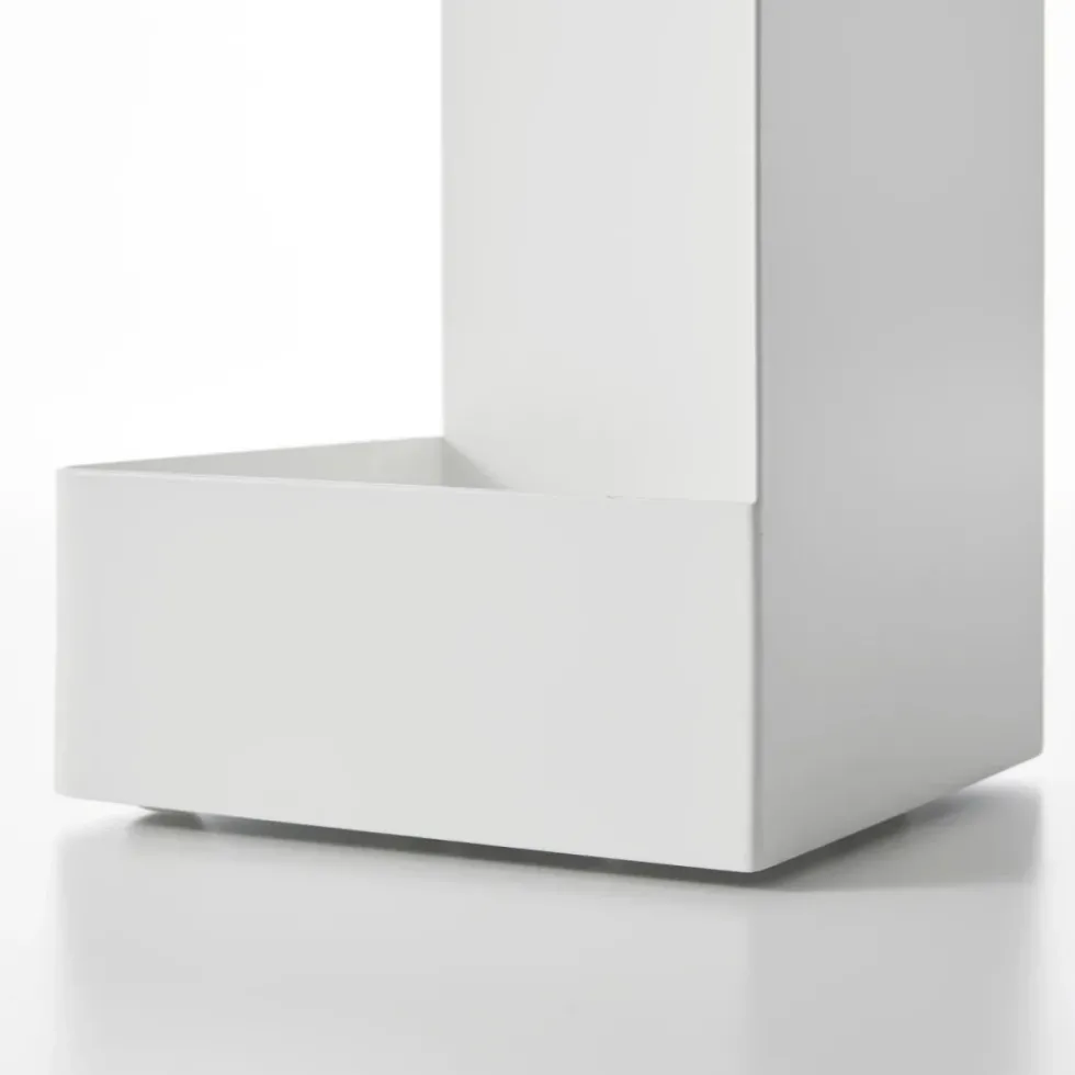 Diskré toalettpapirholder med hjul hvit 80,5 cm