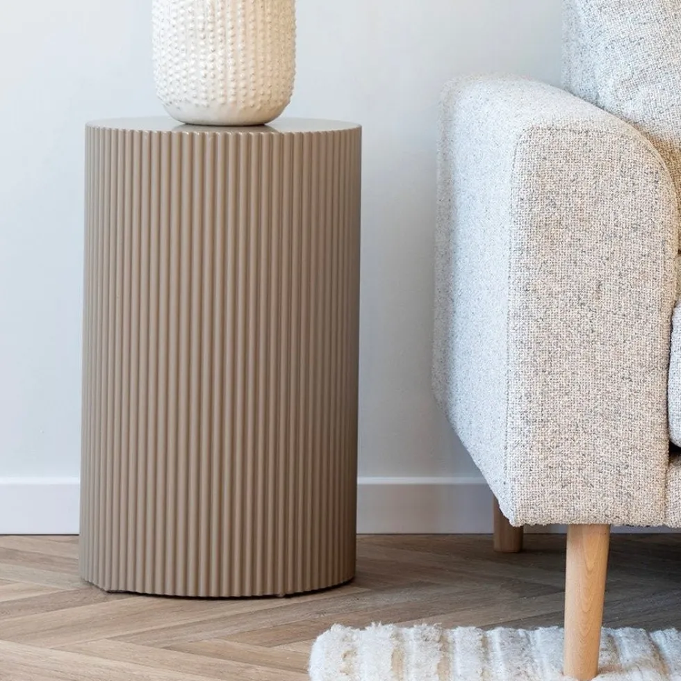 Farense sidebord mørk sand ø30 cm