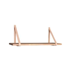 Forno hylle natur brune skinnstropper 80 x 20 cm