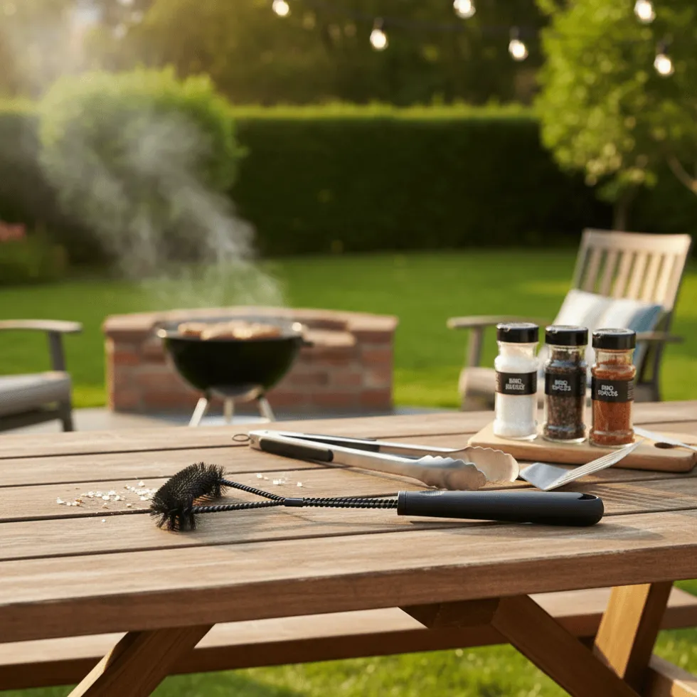 Grillsett presse + børste