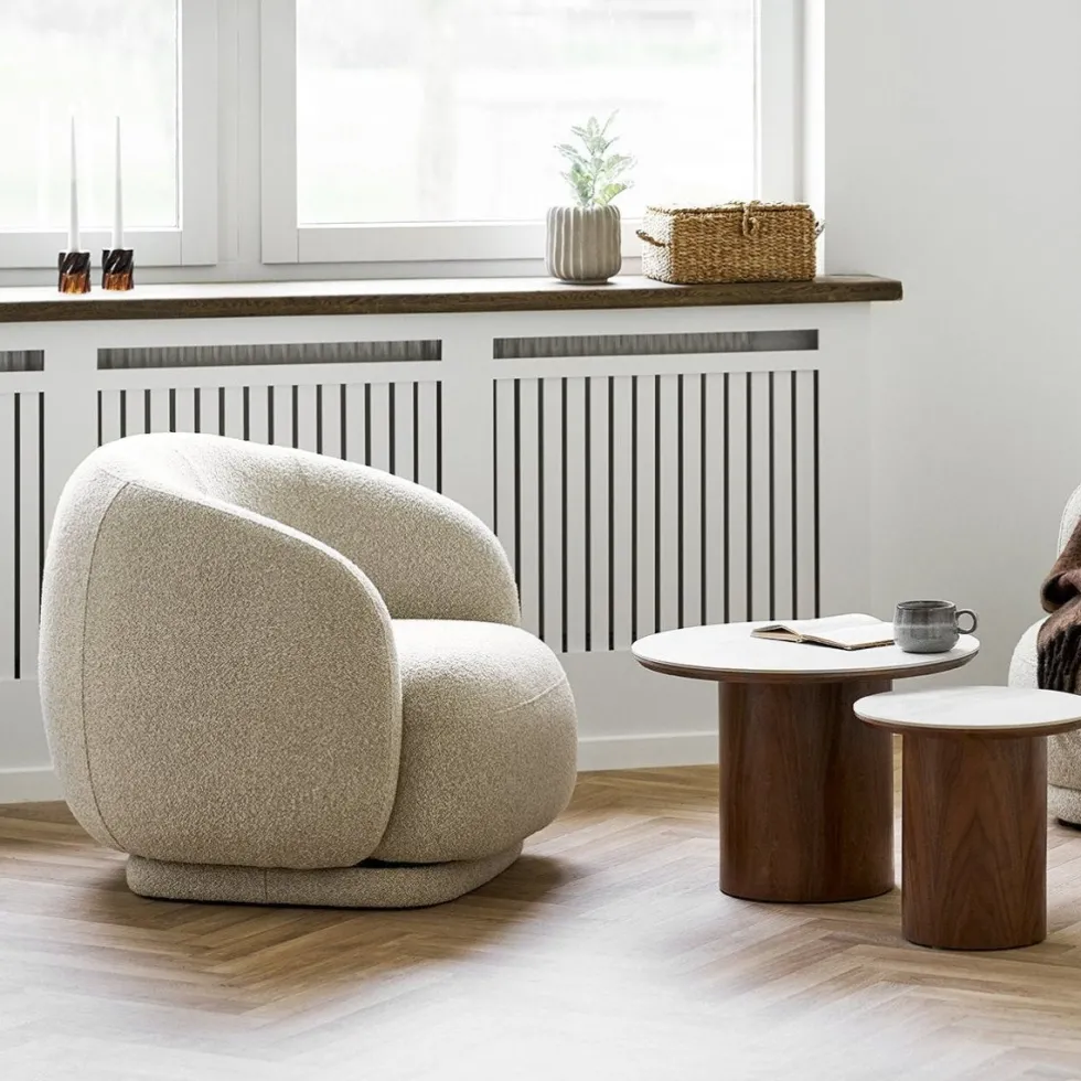 Hawkes loungestol med svingfunksjon sand