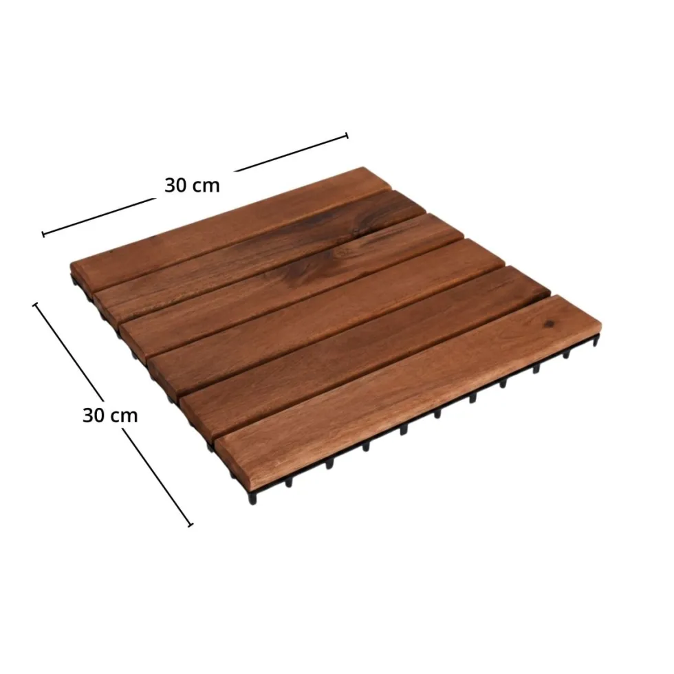 Helle Flis sett med 9 acacia 30 x 30 cm