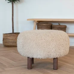 Inverness puff brun ø50 cm