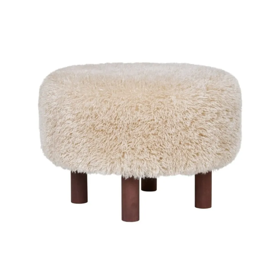 Inverness puff brun ø50 cm