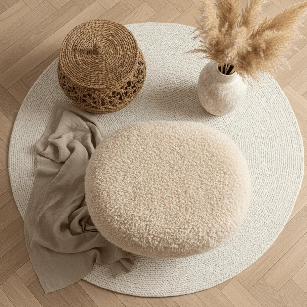 Inverness puff brun ø50 cm