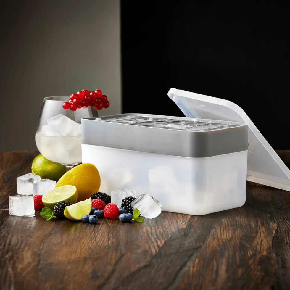 Isbitform med oppbevaring og lokk stor