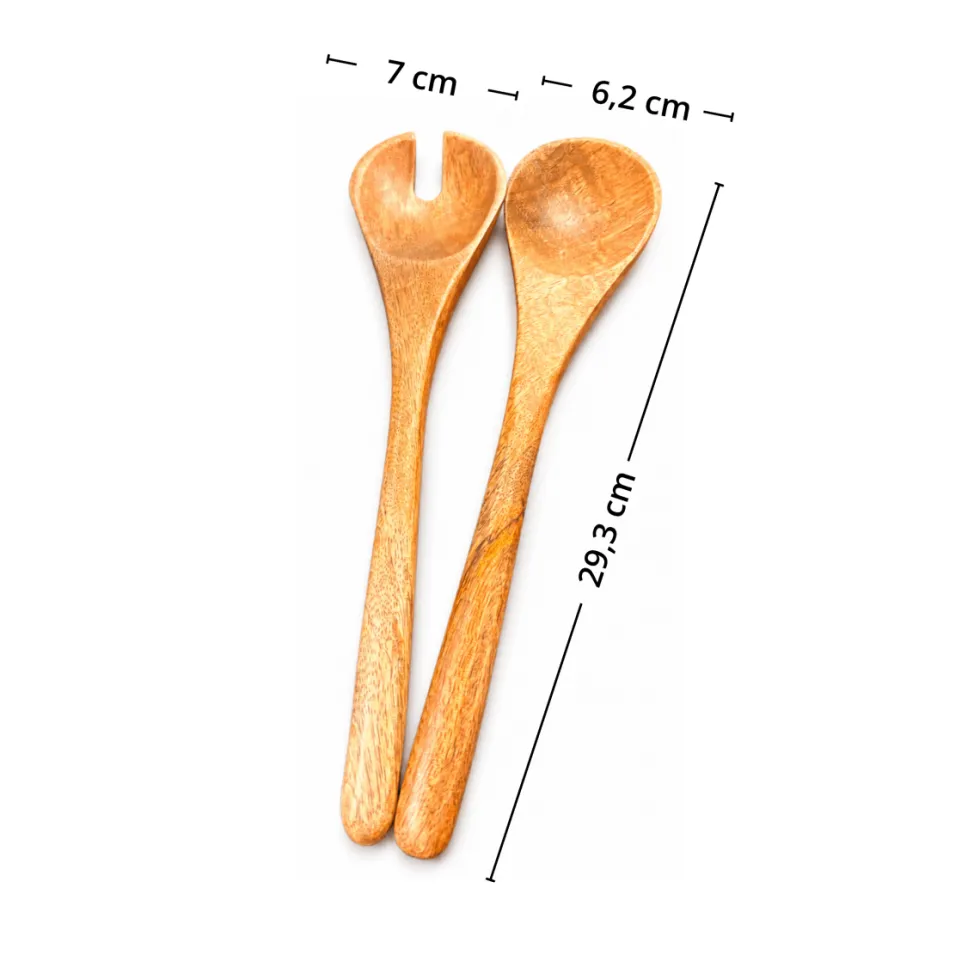 Jamie Oliver serveringsbestikk i mangotre 2 deler 14 x 29,3 cm