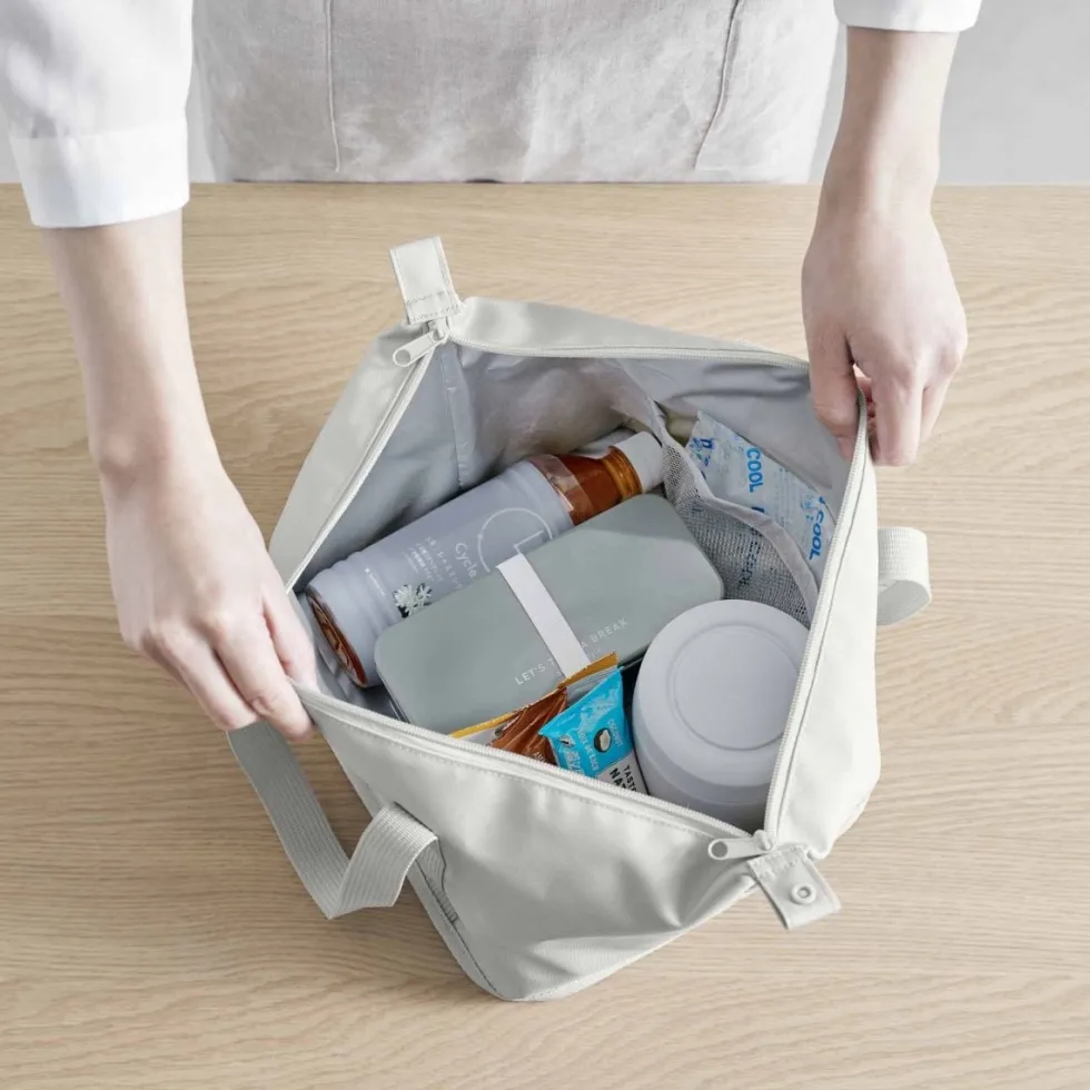 Kjølebag grå sammenleggbar 51 x 18 cm
