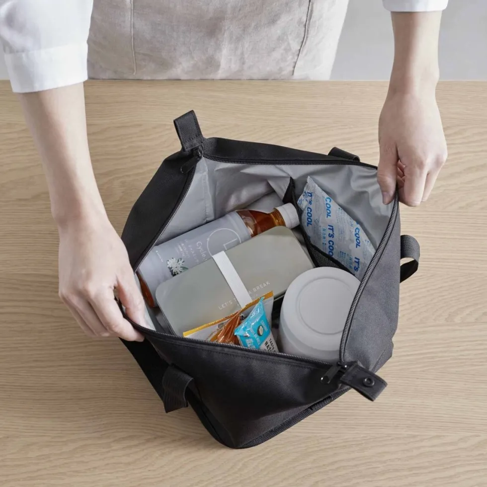 Kjølebag sort sammenleggbar 51 x 18 cm