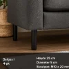 Klassisk møbelben, sort tre