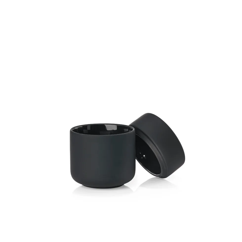 Krukke med lokk Ume sort 10 cm