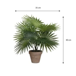 Kunstig palme grønn med potte 40 cm