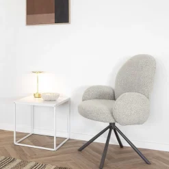 Lana dreibar spisestol med armlener sand