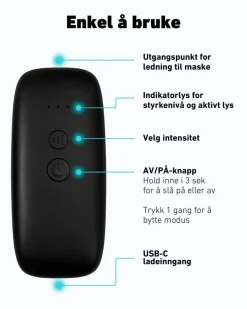 LED-lysmaske til ansikt mot akne, rynker og pigmentflekker