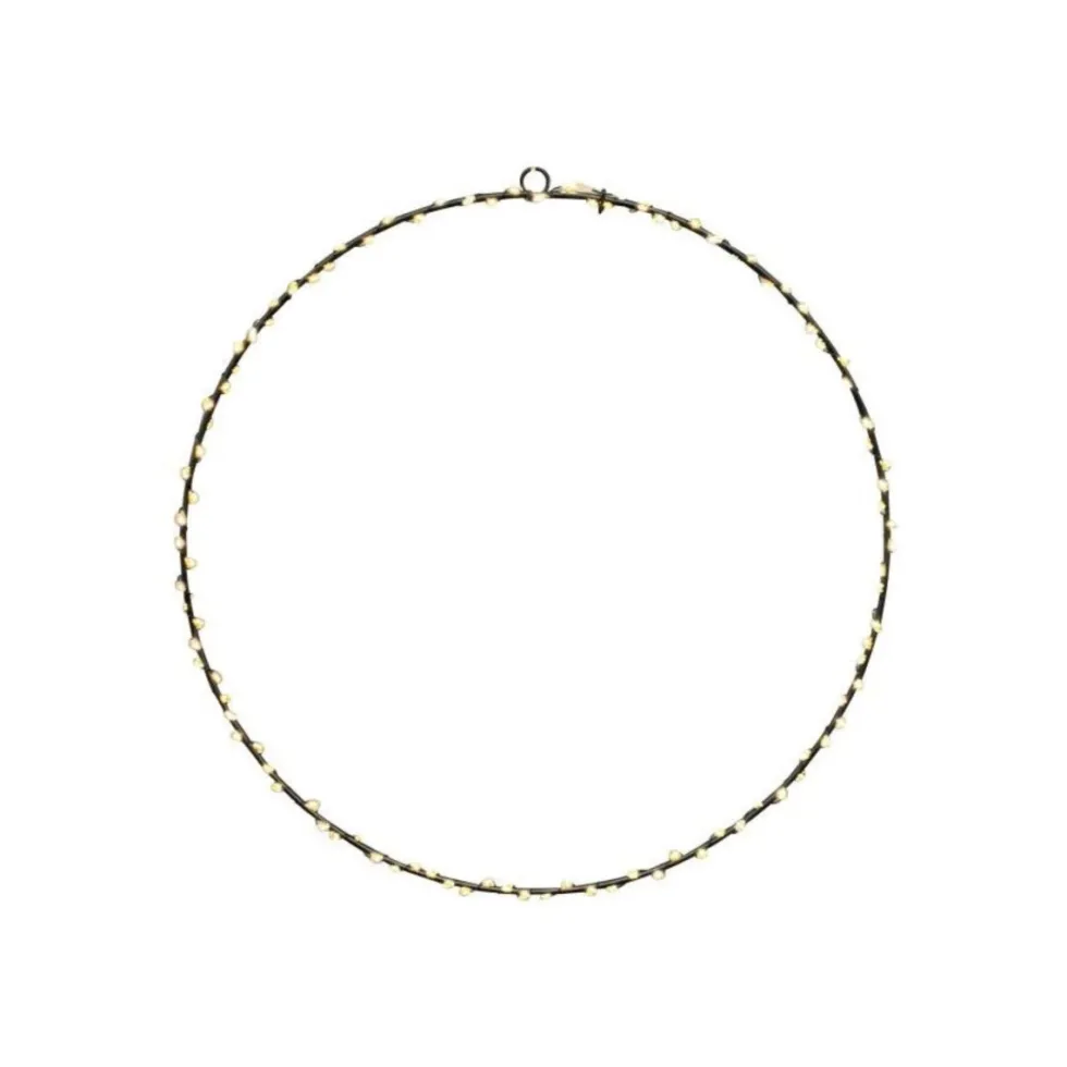 LED ring til oppheng sort metall 55 cm