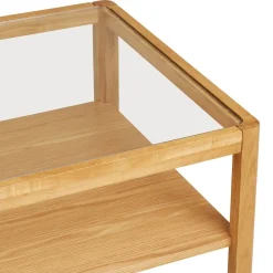 Lourmarin sofabord eik og herdet glass 110 x 60 x 45 cm