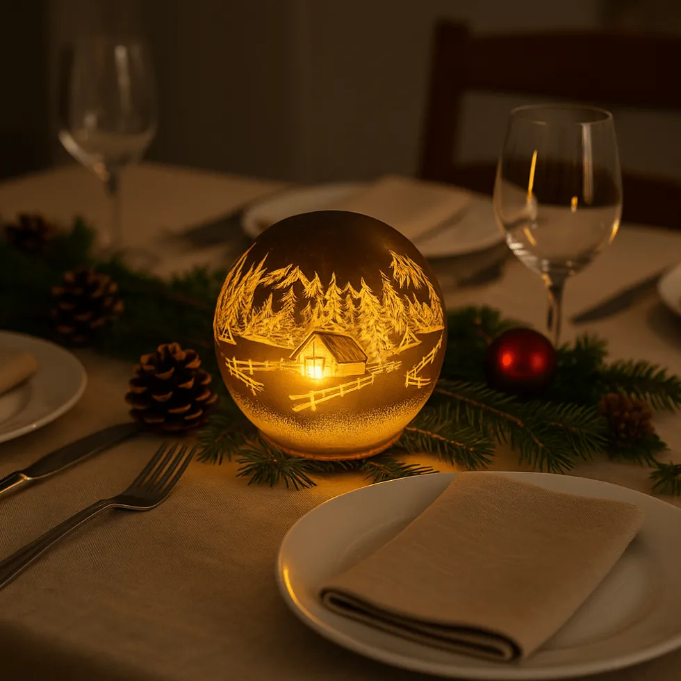 Lyslykt LED Antikkbrun 15 cm
