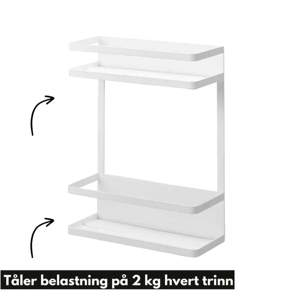 Magnetisk oppbevaringshylle hvit 28 x 11,5 x 40 cm