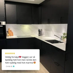 Marmor klassisk hvit kontaktplast
