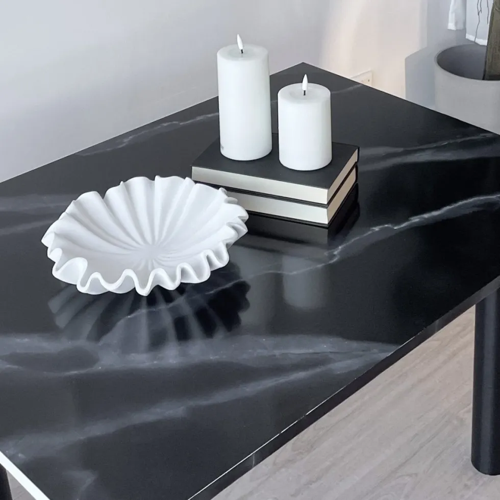 Marmor klassisk sort kontaktplast