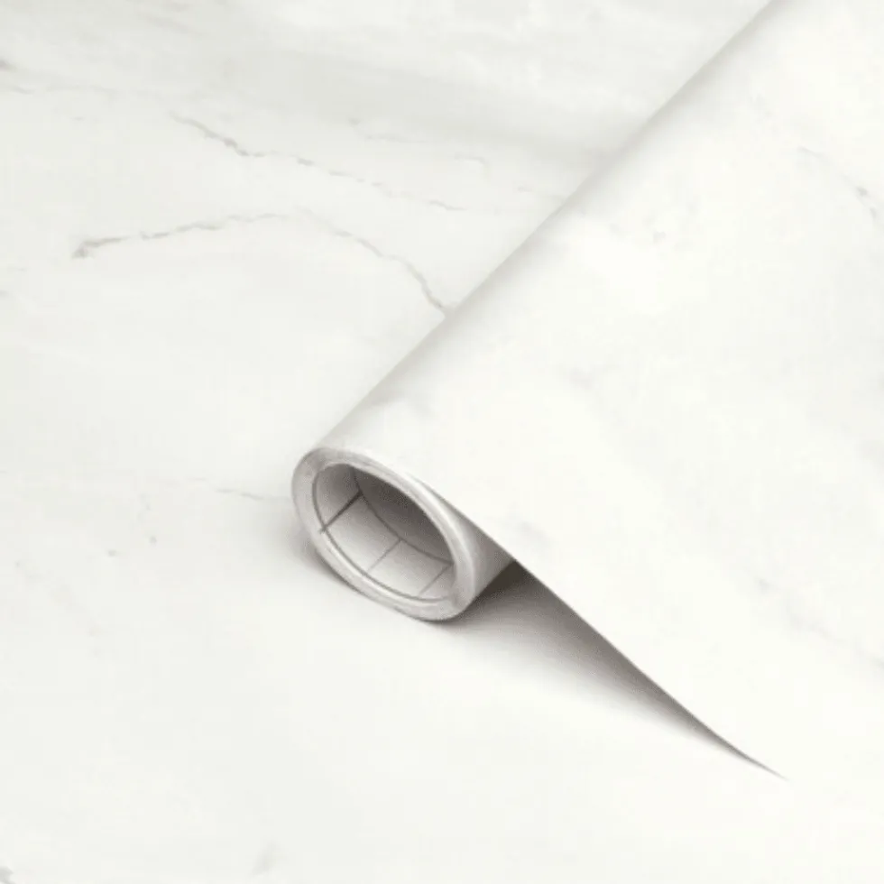 Marmor romeo hvit matt kontaktplast