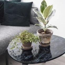 Marmor sort/blå kontaktplast