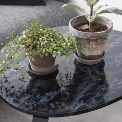 Marmor sort/blå kontaktplast