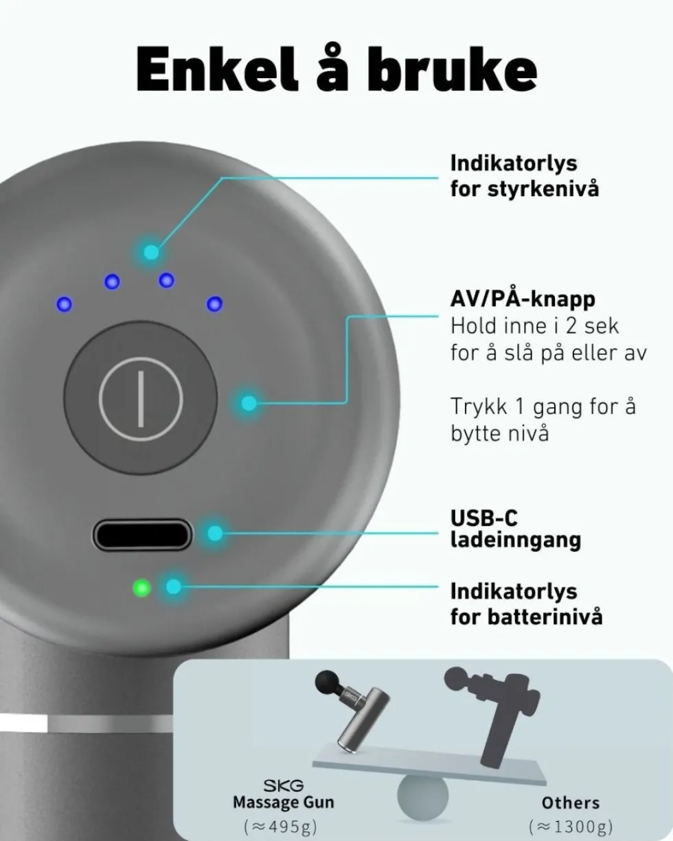 Massasjepistol F3 grå