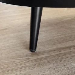 Møbelben skrå, sort metall