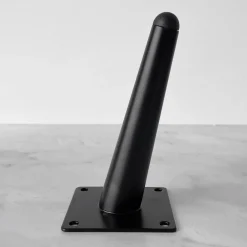 Møbelben skrå, sort metall