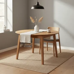 Metz spisebord natur eik 118–158 cm