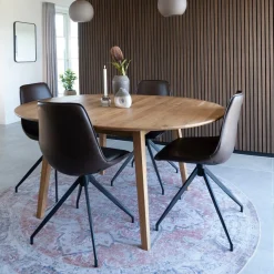 Metz spisebord natur eik 118–158 cm