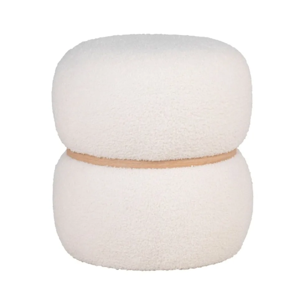 Milford puff hvit ø38 cm