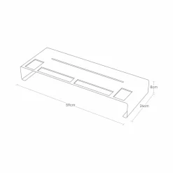 Monitor stativ sort 59 x 24 x 8 cm