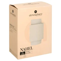 Nahel vegglampe beige i lin og stål 27 cm