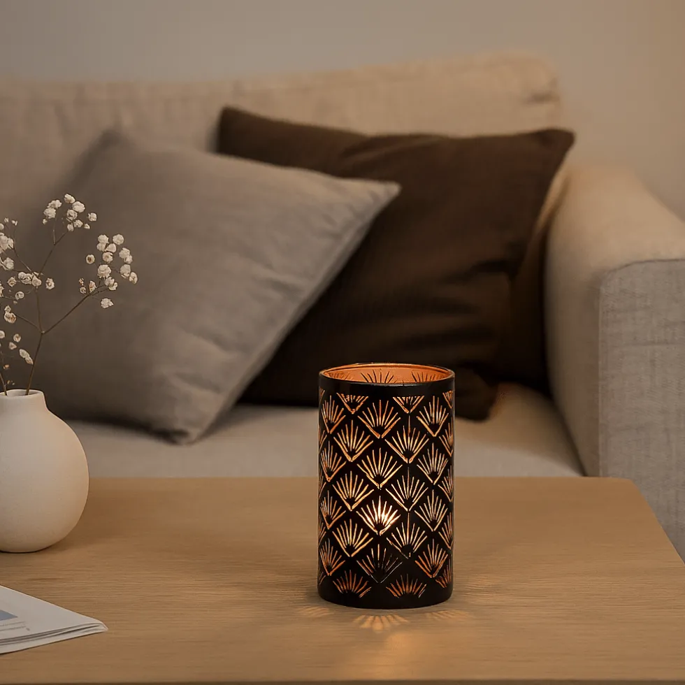 Nata LED lyslykt palme