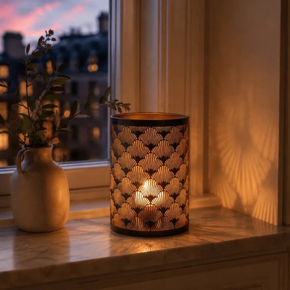 Nata LED lyslykt skjell