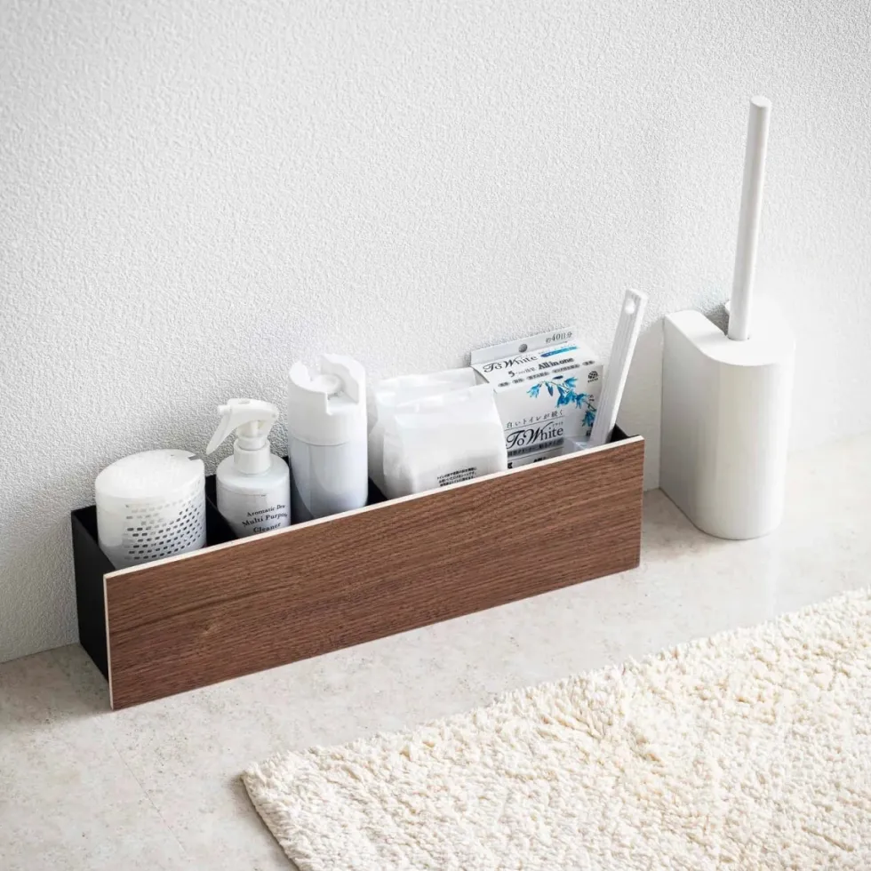 Oppbevaringsboks med skillevegger sort 45 cm