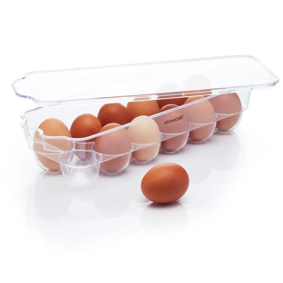 Oppbevaringsboks til 12 egg med lokk