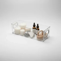 Oppbevaringsboks transparent 25 x 10 cm